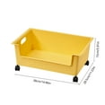 thumbnail image 2 of Tahtuvzn Storage & Organization Multi Functional Rolling Box Under Desk Organizer with Wheels Mobile Shelf Rack Sorting Bin for Stationery and Sundries, Yellow, Home Gifts, 2 of 6