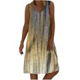thumbnail image 2 of LOVZFMLL Robes Femmes Décontractées Imprimées Robe Débardeur Plage Col en V Poche Sans Manches Robes de Costume, 2 of 5