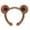 Brown, variant on Large Jaw Clips Brown Bear Plush Ears Headband Bear Ears Bow Hair Hoop Furry Bunny Ear Headwear For Girls Women Party