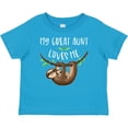 thumbnail image 3 of Inktastic My Great Aunt Loves Me Cute Sloth and Baby Boys or Girls Baby T-Shirt, 3 of 5