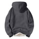 thumbnail image 4 of MHFRRA Sudadera con Capucha para Hombre, de Color Liso, Gruesa, Cálida y Cómoda, Informal, Holgada y Moderna, para Invierno Gris, 4 of 7