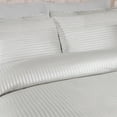 thumbnail image 3 of 400-Thread Count 100% Egyptian Cotton Elegant Stripes Duvet Cover Set Ivory / King/Cal King, 3 of 5