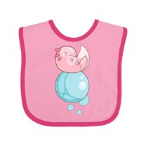 Inktastic Cute Axolotl Sitting on a Bubble Boys or Girls Baby Bib