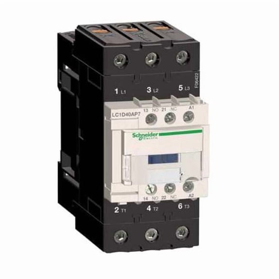 Schneider Electric IECMagContactor, NonReversing, 208VAC LC1D40ALE7