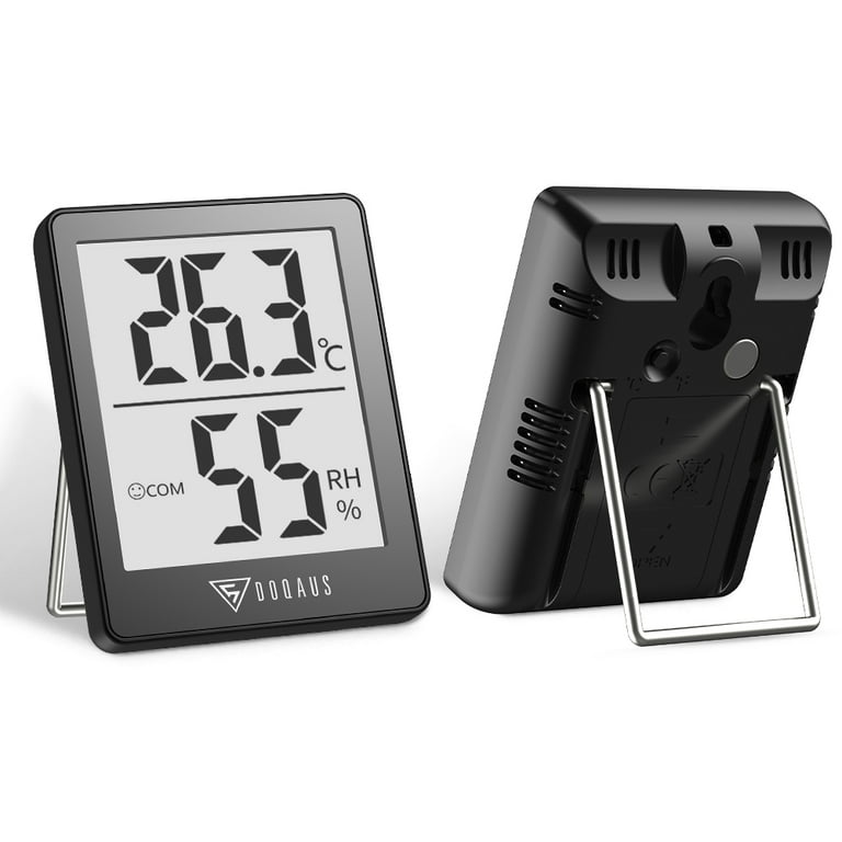 Digital Hygrometer Thermometer Indoor Temperature and Humidity Gauge  Monitor Meter with Large LCD Display for Home Bedroom Office Greenhouse