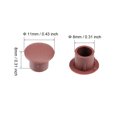 thumbnail image 4 of Uxcell 0.31'' Screw Cap Cover Locking Hole Plug Button Top Flush Type Plastic Brown 20pcs, 4 of 5