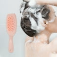 thumbnail image 2 of Unique Bargains 1 Pc Wave Edge Hair Shampoo Brush for Head Massage 8.86"x2.83"x1.3" Light Pink, 2 of 6