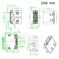 thumbnail image 4 of Unique Bargains Connecteur USB PCB Type-C 3.1 Prise Femelle 16 Broches Prise de Charge Rapide 15 Pcs, 4 of 4