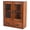 Brown, variant on Rustic Apothecary Cabinet - 12" L x 4.7" W x 14" H Vintage Pine Countertop Cabinet with 2 Shatterproof Clear Doors & 2 Drawers, Small Spice Organizer for Kitchen, Bathroom, Office (Brown)