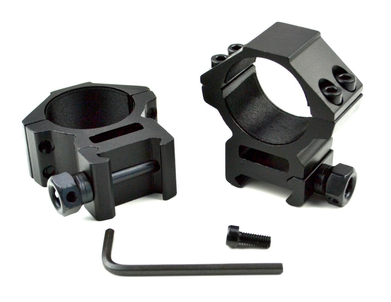 1 /2PCS See Through 20mm Rail High Profile Mount 30mm Ring For Rifle Scope 