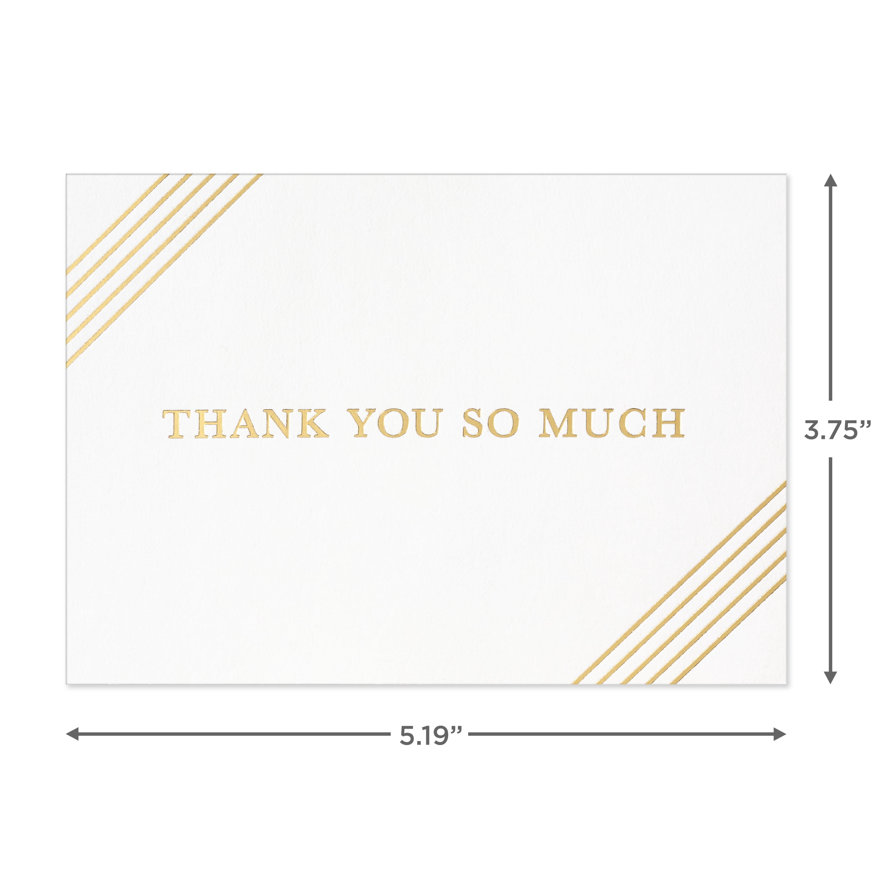 Hallmark Thank-You Notes (Diagonal Gold Stripes), 40 ct.