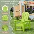 thumbnail image 4 of WestinTrends Malibu Kids Outdoor HDPE Adirondack Plastic Patio Chair, Lime, 4 of 15