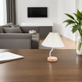thumbnail image 4 of SHOWERORO Pleated Nightstand Desk Lamp With Wood For Small Living Spaces 1Set, 4 of 8