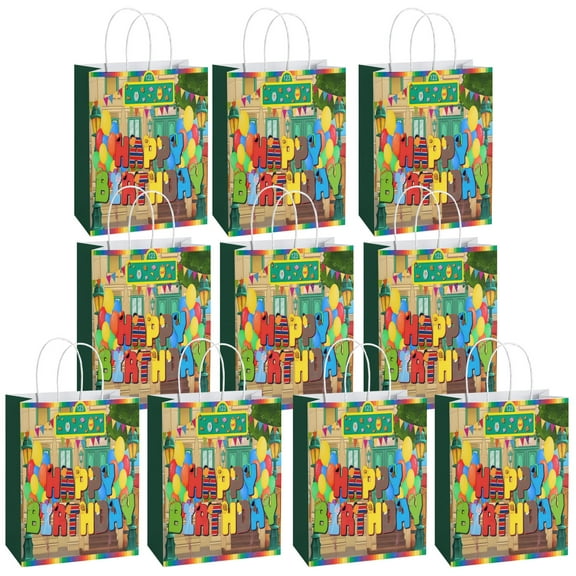 10 Pcs YAHAFEPY Party Paper Gift Bags, Cool Styles Party Favor Bags with Handles for Party Decorations, Duty Game Gift Bags for Boys Girls Kids Birthday Party Supplies Favors