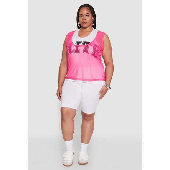 Womens Plus Size Faith Graphic Lined Tank Top