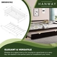 thumbnail image 5 of Hanway Solid Wood Frame Twin Daybed with Pull Out Trundle, Twin Size Trundle Daybed/Twin Daybed Frame Wood, No Box Spring Needed, Easy Assembly (Expresso), 5 of 7