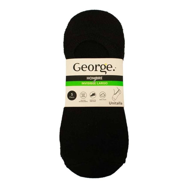 Tin Corto George para Caballero Diseño Liso Varios Colores 5 Pares Unitalla