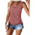 thumbnail image 2 of KISSMODA Women's Tank Tops V Neck Casual Sleeveless Tops for Women 2025 Basic Trendy Tank Oversized Summer Blouses S-3XL, 2 of 5