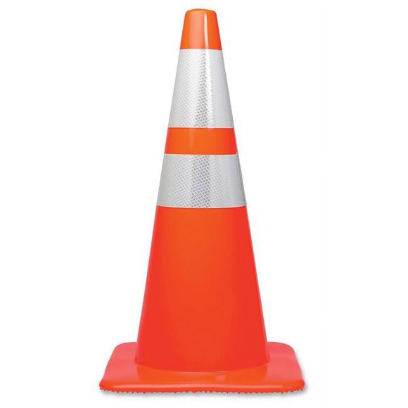 Tatco 25900 Traffic Cone, Orange & silver