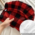 thumbnail image 4 of Twin Sze Fitted Sheet Set - Red Black Plaid 2 Piece Bedding Sets 16" Deep Pocket Fitted Sheet with 1 Pillowcase, Country Vintage Bear Buffalo Gingham Brushed Microfiber Hotel Luxury Bed Sheets, 4 of 9