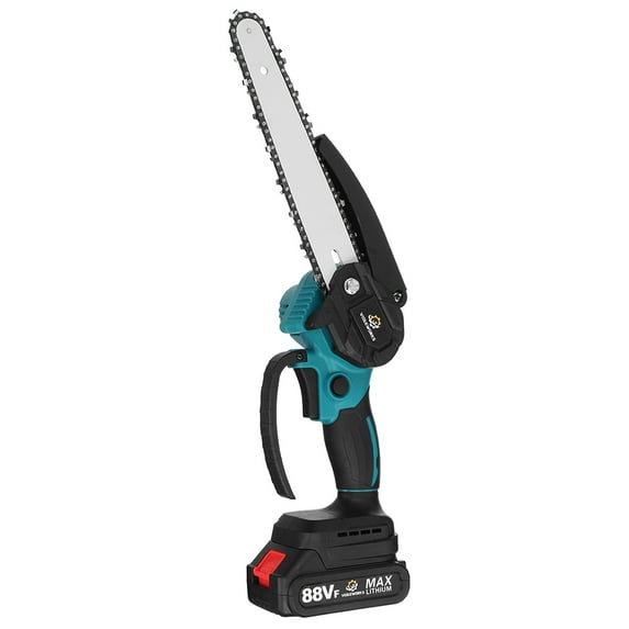 VIOLEWORKS 8 Inch Electric Saw Brushless Mini Chainsaw Cordless, W/ One Battery 1.5Ah for Tree Branch Wood Cutting, Blue