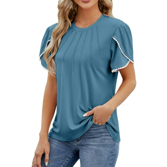 Giftesty Womens Tops Plus Size Womens Fashion Print Tops Short Sleeve Out Blouse Funny Round Neck T-Shirt Tops Tank Top