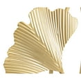 thumbnail image 5 of 14" x 24" Gold Metal Curved Ribbed Leaf Sculpture with White Accent, by DecMode, 5 of 12