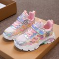 thumbnail image 2 of Girls Soft Sole Sneakers, Laser Reflective Mesh Lightweight Breathable Non-slip Walking Shoes, 2 of 5