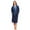 Navy Blue, variant on Women’s 100% Terry Cotton Bathrobe Toweling Dressing Gown Robe Two Tone BueNavy