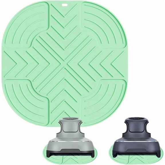 Air Fryer Trivets Suitable for Ninja Crispi- Silicone Hot Pads Potholders for Ninja Crispi Airfryer Accessories- Heat-Resistant Portable Non-Slip Kitchen Cooking Holder-Light Green