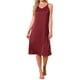thumbnail image 1 of INSPIRE CHIC Vestido de dormir para mujeres de satén sin mangas con doble tirante de espagueti, espalda cruzada, sexy, escote en V, midi, bata de noche 2XL rojo, 1 of 6