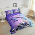 thumbnail image 4 of Mermaid Tail Queen Comforter Set Purple Sequin Fluid Art Down Comforter,Crystal Diamond Bedding Sets,Nautical Sea Animal Duvet Insert Coastal Creature Ocean Decor, 4 of 7