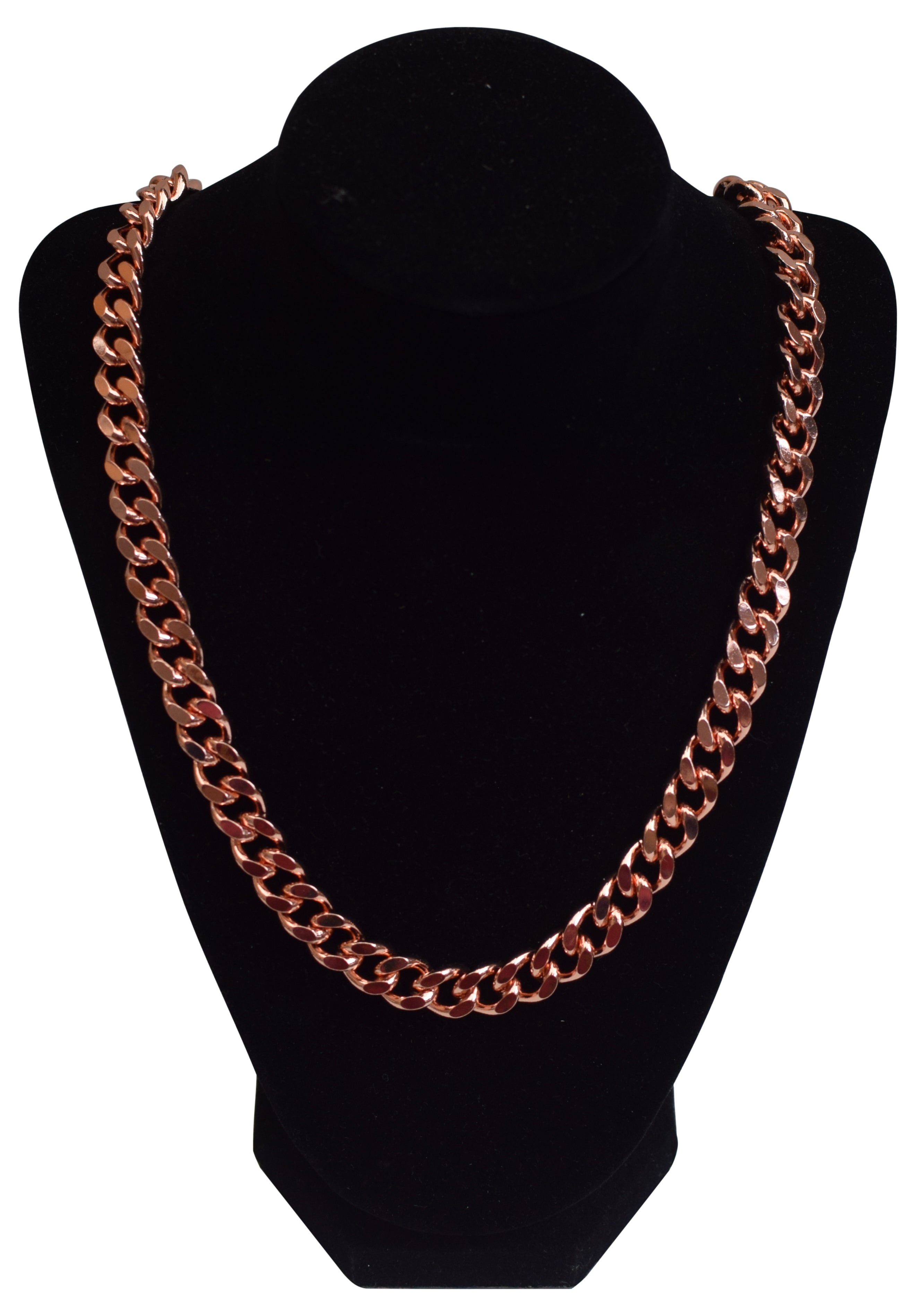 Solid Copper Heavy Mens Chain Link 24 inch Necklace