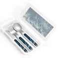 thumbnail image 4 of Rateoe Mysterious Moonlit Mountains for Stainless Steel Kids Silverware Set - Child and Toddler Safe Flatware - Children's Knife, Fork And Spoon Set, 4 of 8