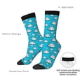thumbnail image 4 of Vsdgher Hippo In Water Head Crew Socks for Men & Women, Breathable Casual Athletic Ankle Socks, 4 of 6