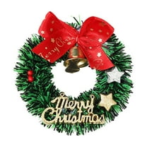 Wall Window Fireplace Christmas Tree Mini Bells Wreath