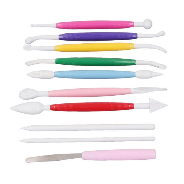 Herramienta De Decoración De Fondant, Juego De 10 Piezas De Herramientas Para Fondant Para Pasteles, Ligeras Para Cera