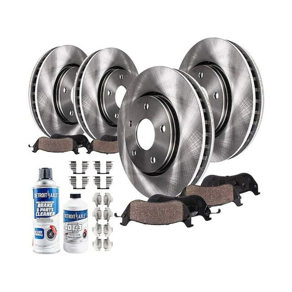 Front and Rear Brake Pad and Rotor Kit - Compatible with 2008 - 2014 Cadillac CTS 2009 2010 2011 2012 2013