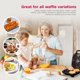 thumbnail image 4 of mywaffle Classic Waffle & Chaffle Maker – Para desayuno, churro, ceto, gofres belgas y postre – Superficie antiadherente, platos extra profundos y fáciles de limpiar, perfecto para individuos y, 4 of 5