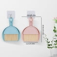 thumbnail image 3 of Small Dustpan and Brush Set, Mini Dustpan and Brush Whisk Broom and Dust Pan Tiny Cleaning Broom Mini Hand Broom for Table, Desk, Keyboard, Pet Nest, Set of 2 (Green), 3 of 9