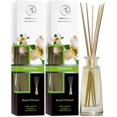 thumbnail image 1 of Jasmine Reed Diffuser w/Natural Essential Jasmine Oil - Set 2 * 100 ml- Fresh & Long Lasting Fragrance - Scented Reed Diffuser - Gift Set w/Bamboo Sticks - for Aromatherapy - SPA - Home, 1 of 8