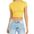 thumbnail image 2 of hanxiulin womens summer short sleeve crop tops casual basic crewneck slim fit t-shirts, 2 of 5