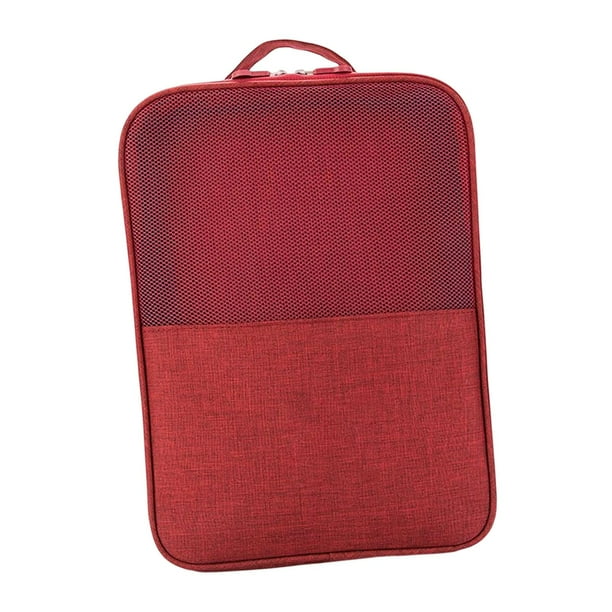 Organizador de zapatos, bolsas de viaje para zapatos, plegable, impermeable, organizador de accesorios de viaje Rojo