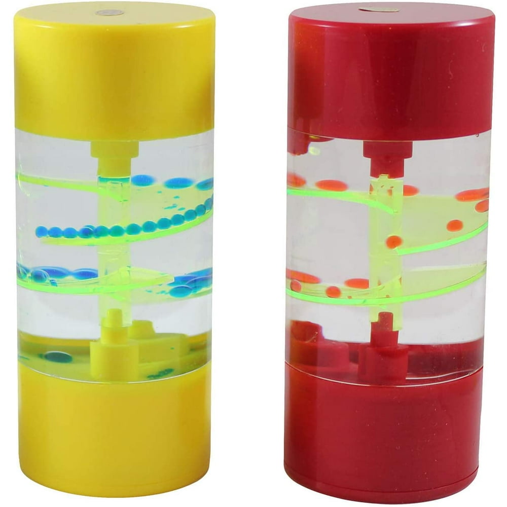 2 Bubble Spiral Liquid Dripping Timer Calm Down Jar Soothing and