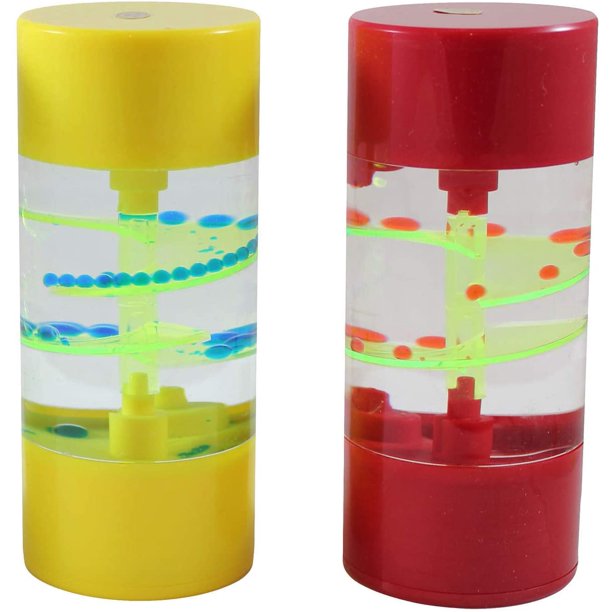 2 Bubble Spiral Liquid Dripping Timer Calm Down Jar Soothing and