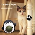 thumbnail image 3 of Juguetes Para Gatos Los juguetes para gatos con forma de pingüino promueven la digestión 360 Rotating Catnip Snack Suministros para mascotas Sywqhk Libre de BPA, 3 of 9
