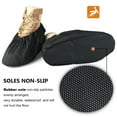 thumbnail image 2 of PlasMaller 5 Pairs Black Non Slip Washable Reusable Shoe Covers For Household Thickened Boot Covers, S, 2 of 7