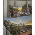 thumbnail image 4 of Ambesonne City Fitted & Top Sheet Set with Shams, Holland Urban Bikes and Canal, Multicolor, 4 of 5