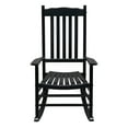 thumbnail image 5 of Tcbosik Wooden Outdoor Rocking Chair, Rocker with High Back for Patio, Deck, Garden, Backyard, Black, 5 of 10