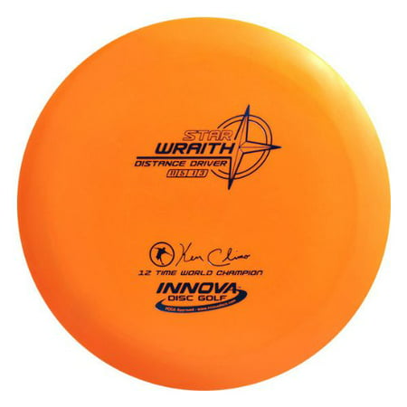 Innova - Champion Discs Star Wraith Golf Disc, 173-175gm (Colors may vary), Best choice for: Long Hyzers, Tailwind Drives and Long distance with great control By Innova Champion (Best Disc For Distance)
